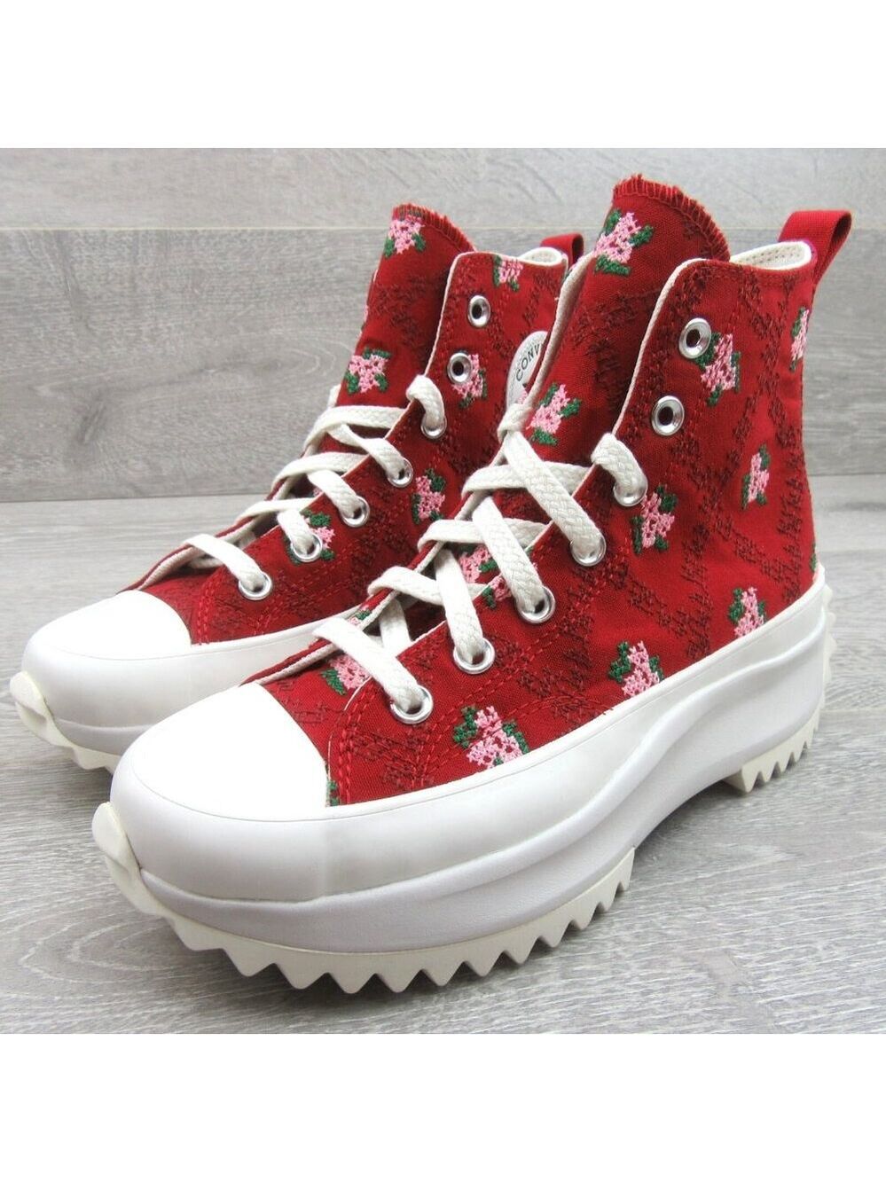 Converse Run Star Hike Platform Rose Cross Stitch Women's Size 8 NEW - Picture 4 of 16